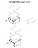Refrigerator shelf parts