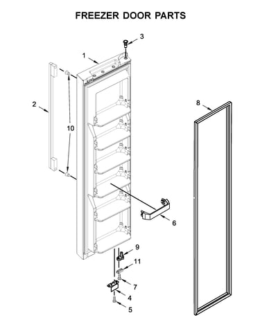 Freezer door parts