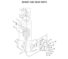 Whirlpool WTW2000HW0 basket and gear parts diagram