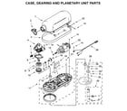 KitchenAid KP26M9PCER5 case, gearing and planetary unit parts diagram