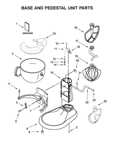 Base and pedestal unit parts