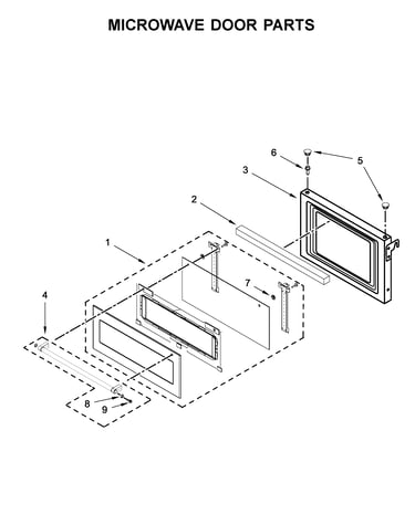 Microwave door parts