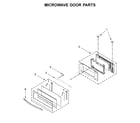 Whirlpool WOC54EC0HB02 microwave door parts diagram
