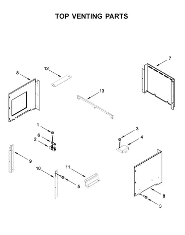 Top venting parts