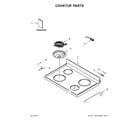 Whirlpool YWFC150M0EB3 cooktop parts diagram