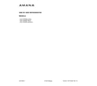 Amana ASI2175GRS00 cover sheet diagram