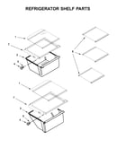 Refrigerator shelf parts