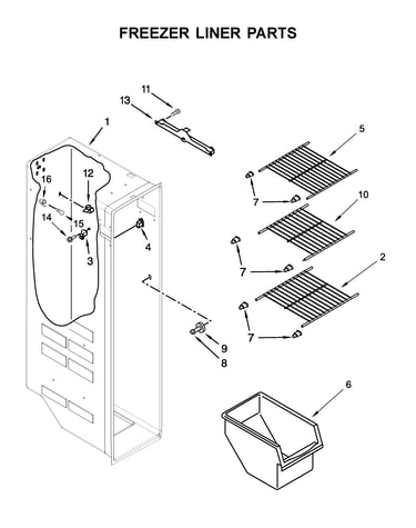 Freezer liner parts