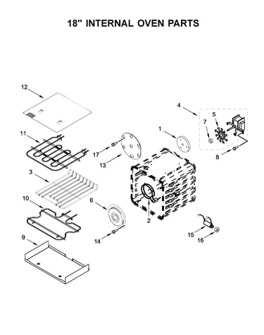 18" internal oven parts