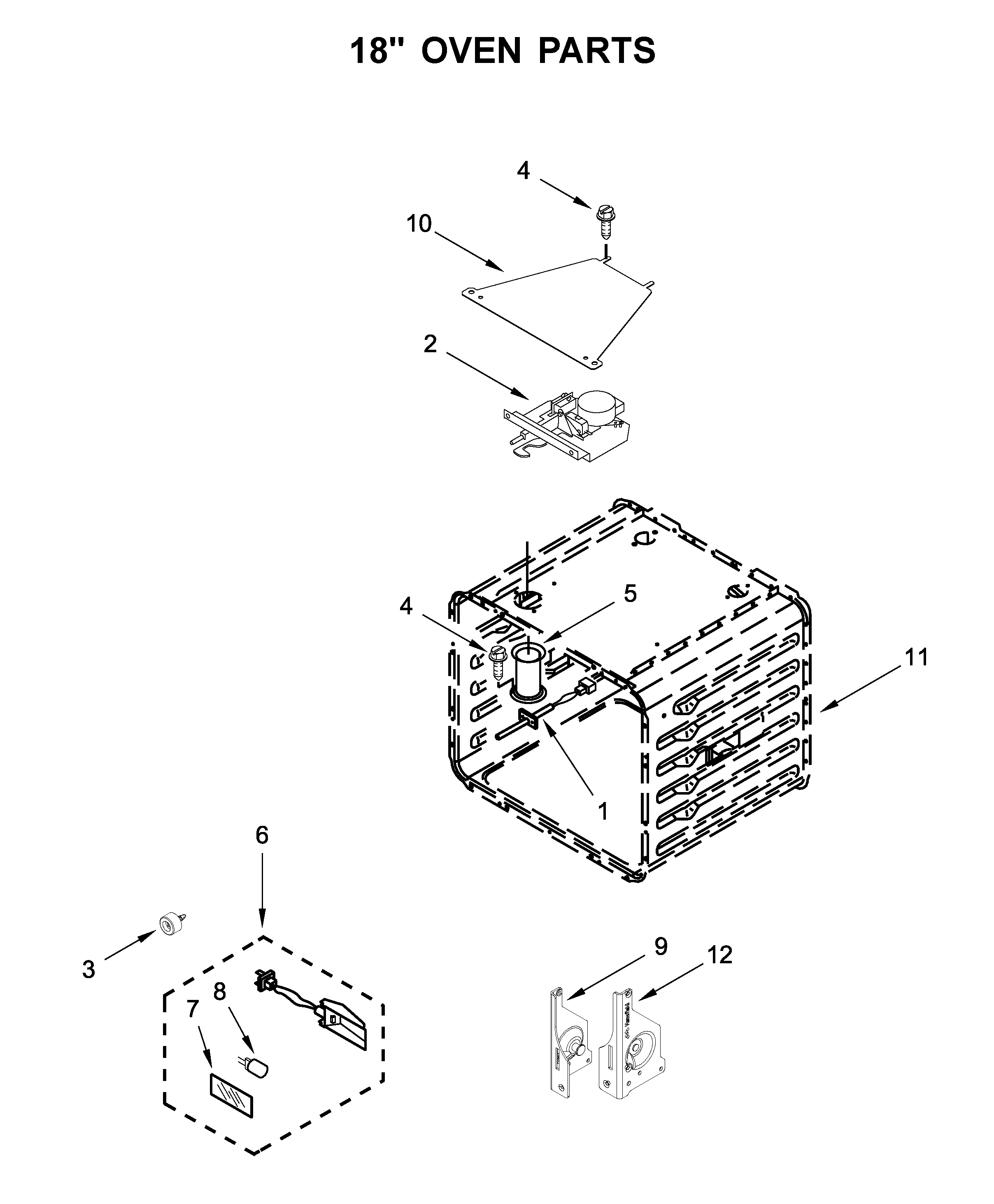 18" OVEN PARTS