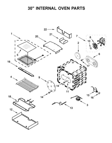 30" internal oven parts
