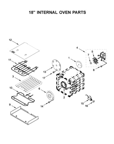 18" internal oven parts