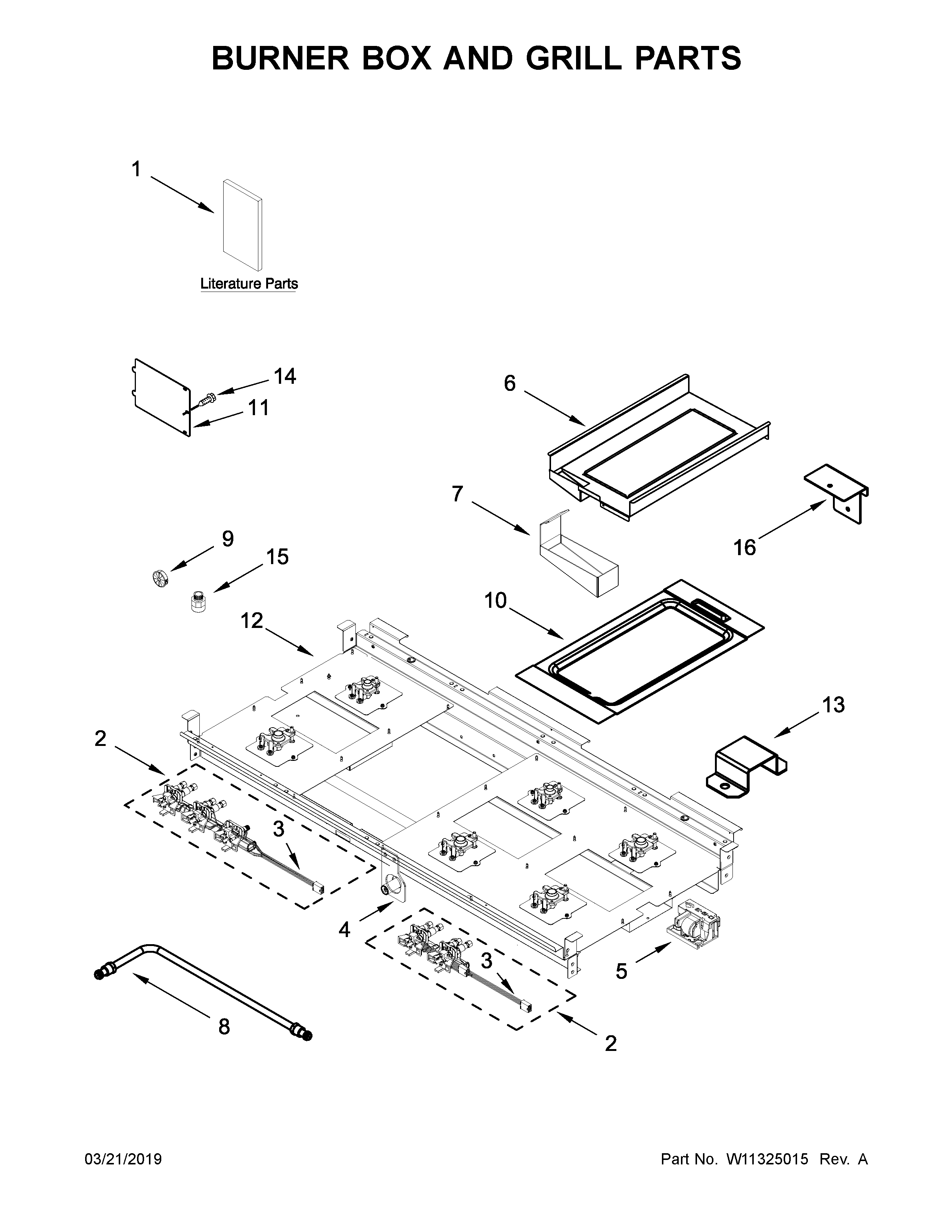 BURNER BOX AND GRILL PARTS