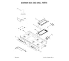 Jenn-Air JDRP648HM00 burner box and grill parts diagram