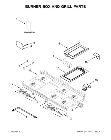 Burner box and grill parts