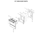 Jenn-Air JDRP648HM00 18" oven door parts diagram