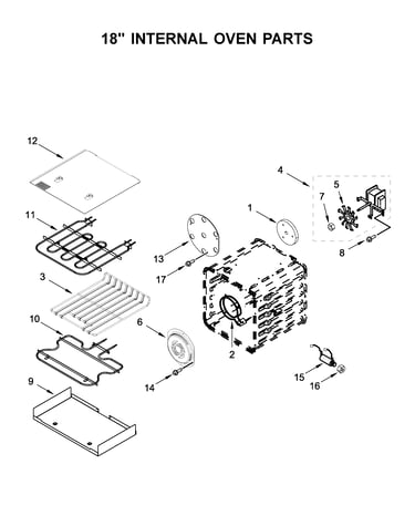 18" internal oven parts