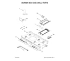 Jenn-Air JDRP648HL00 burner box and grill parts diagram