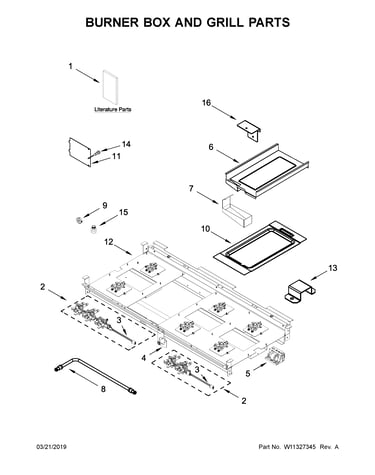 Burner box and grill parts