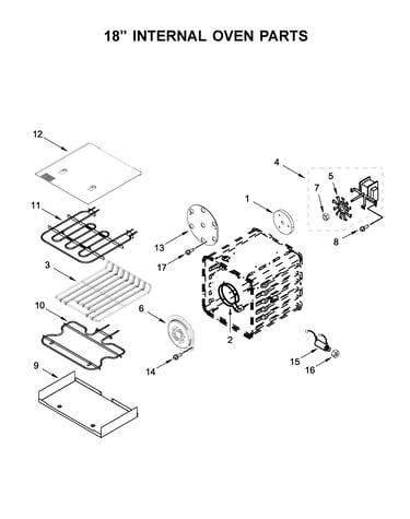 18" internal oven parts