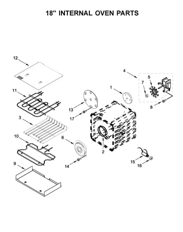 18" internal oven parts