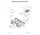 Jenn-Air JDRP848HM00 burner box and griddle parts diagram
