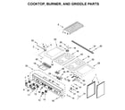 Jenn-Air JDRP848HM00 cooktop, burner, and griddle parts diagram