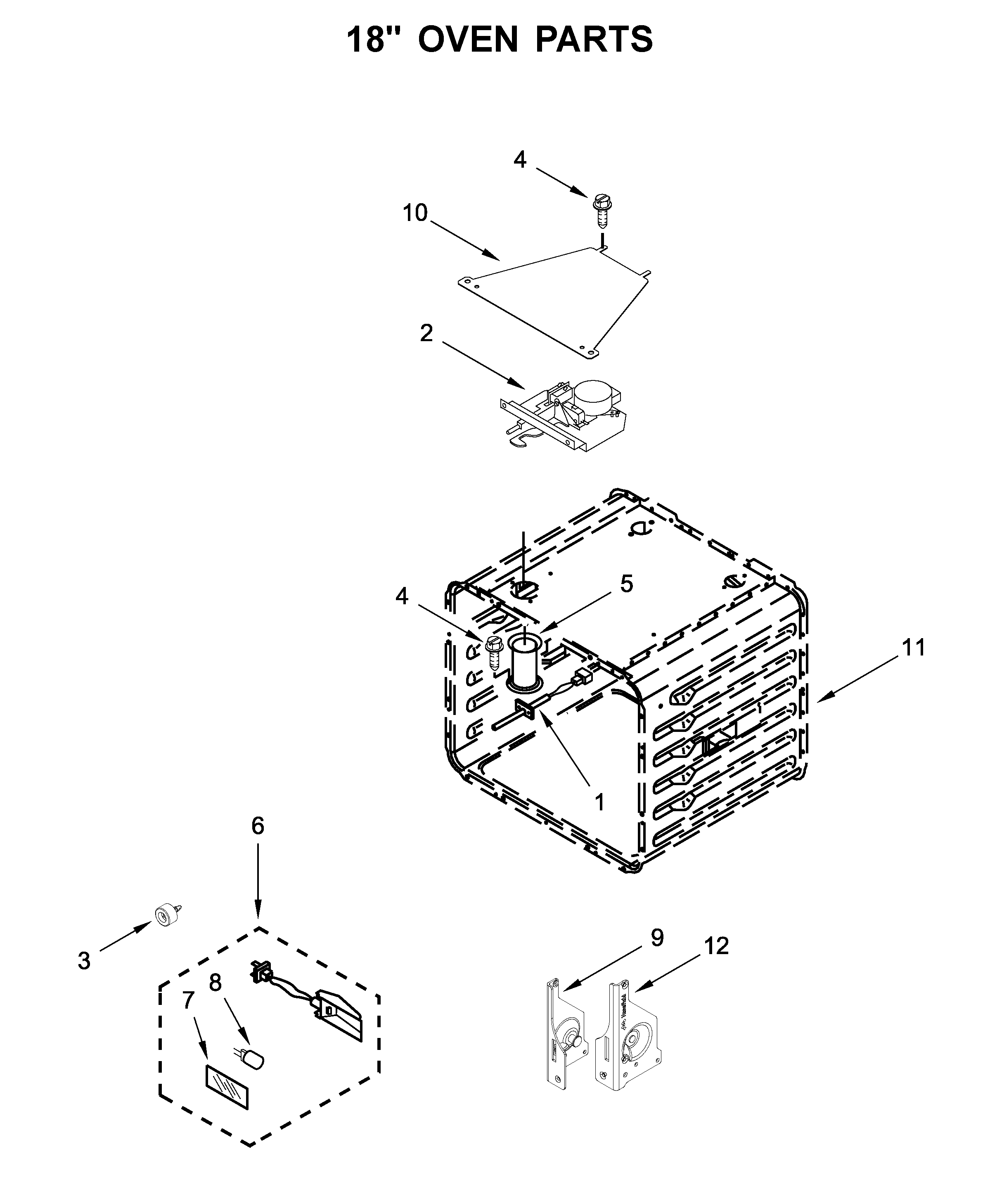 18" OVEN PARTS