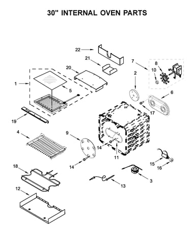 30" internal oven parts