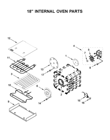 18" internal oven parts