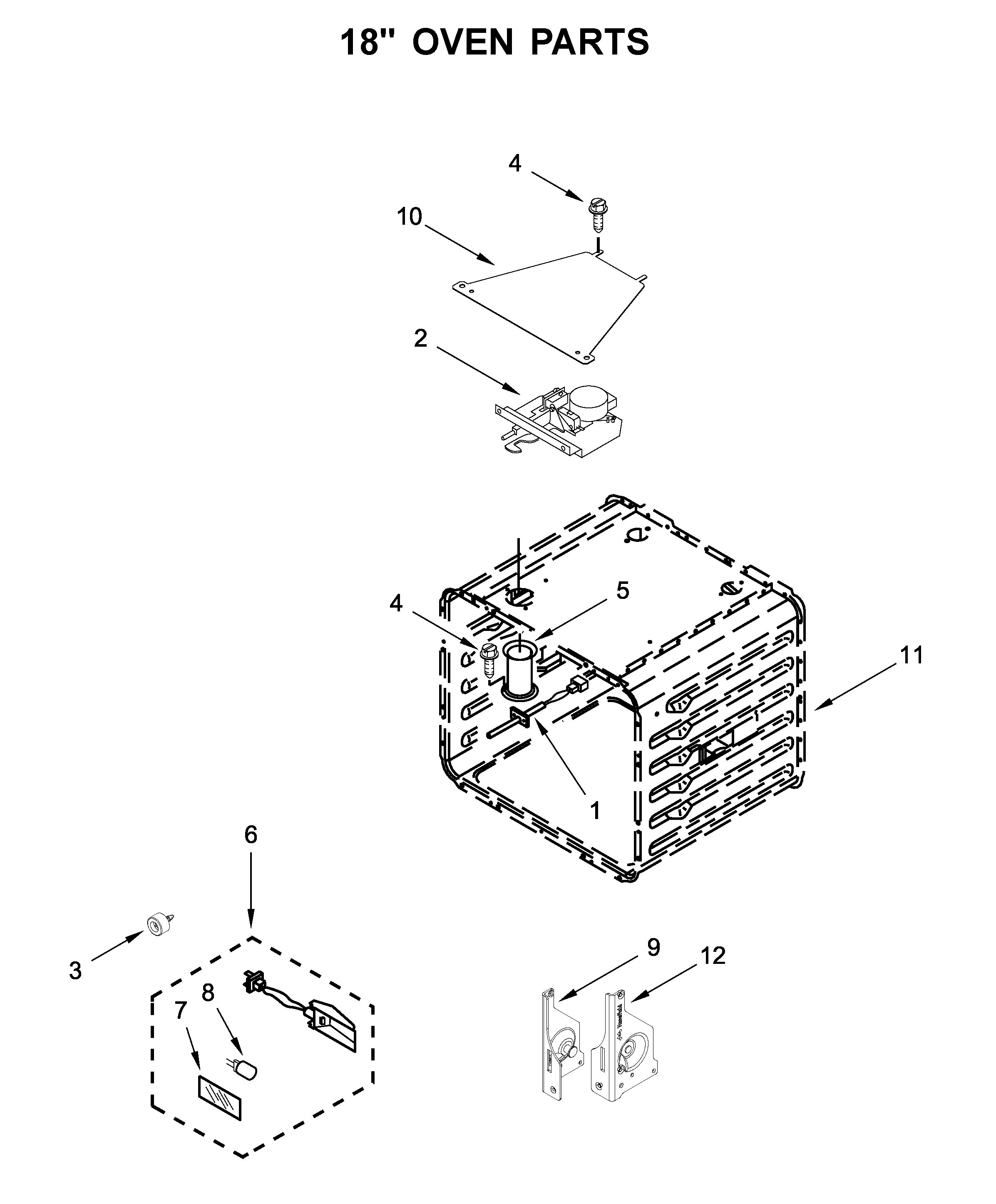 18" OVEN PARTS