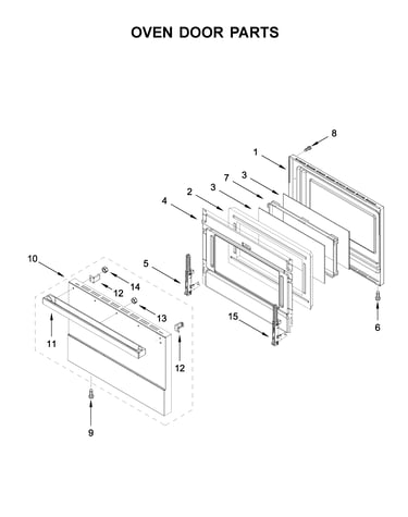 Oven door parts