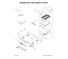 Jenn-Air JDRP536HL00 burner box and griddle parts diagram