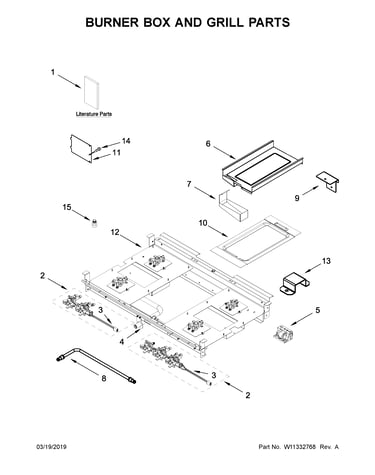 Burner box and grill parts