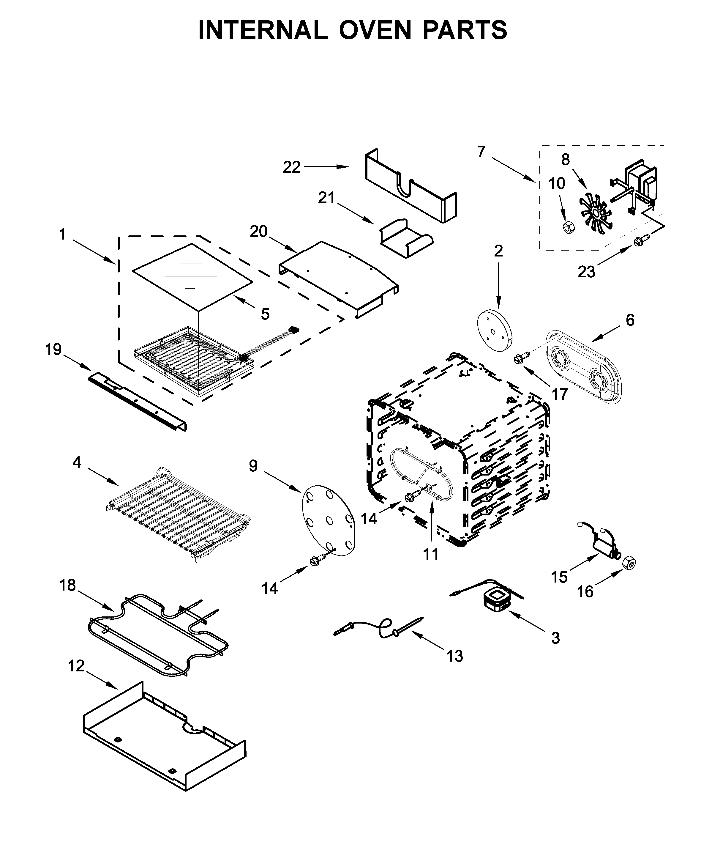Internal oven parts