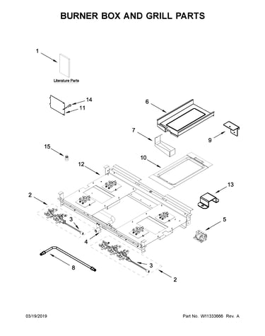 Burner box and grill parts