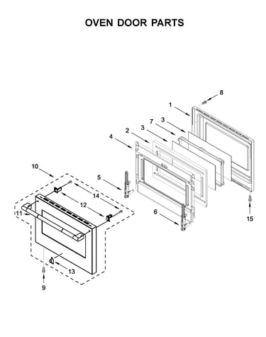 Oven door parts