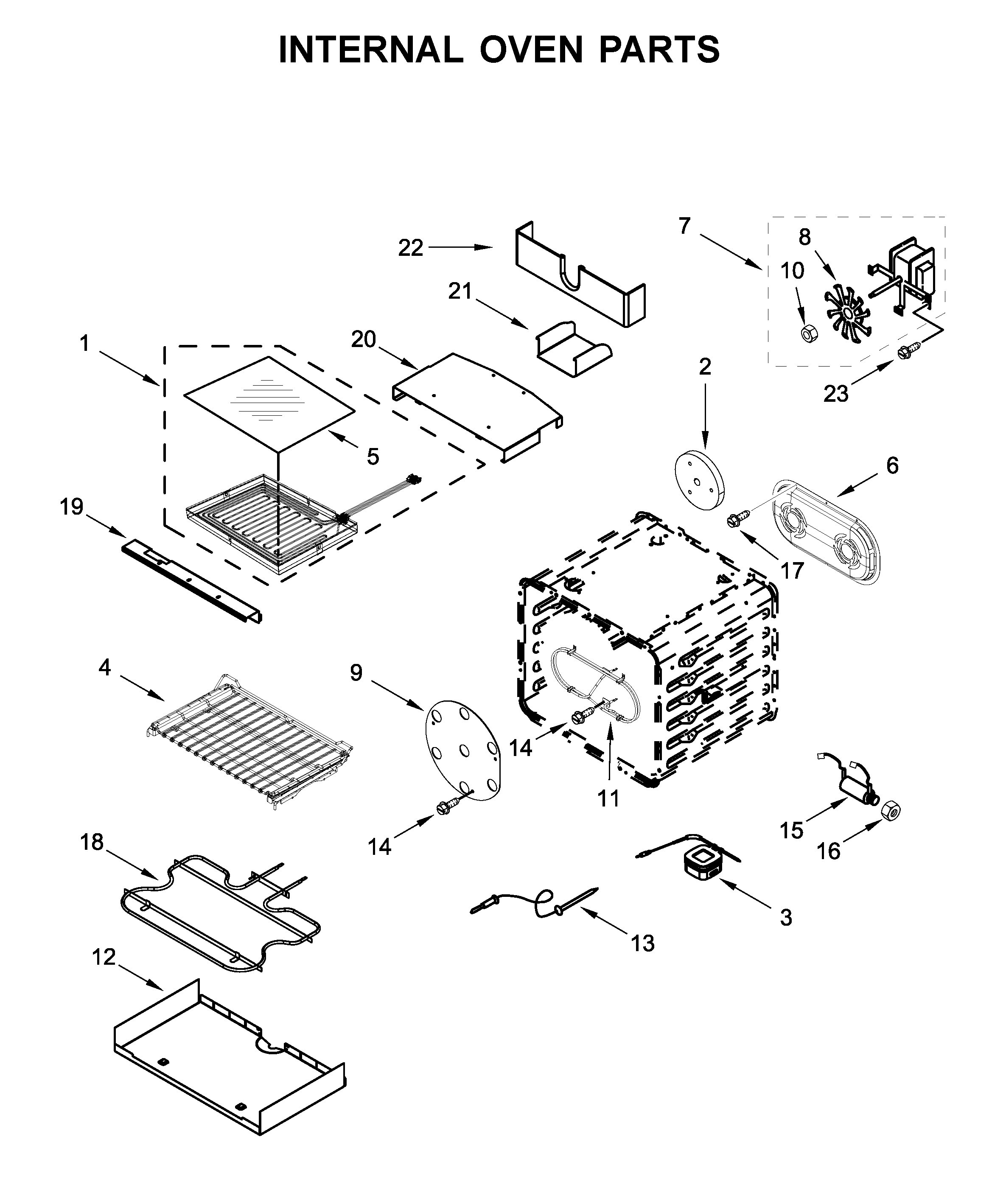Internal oven parts