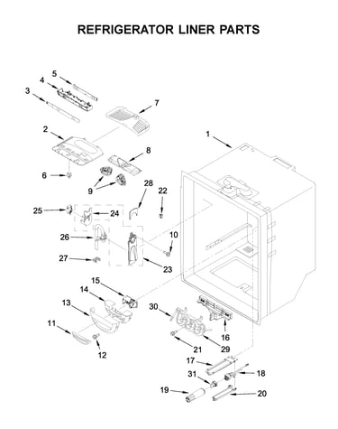 Refrigerator liner parts