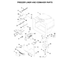 Jenn-Air JFC2089BEM03 freezer liner and icemaker parts diagram
