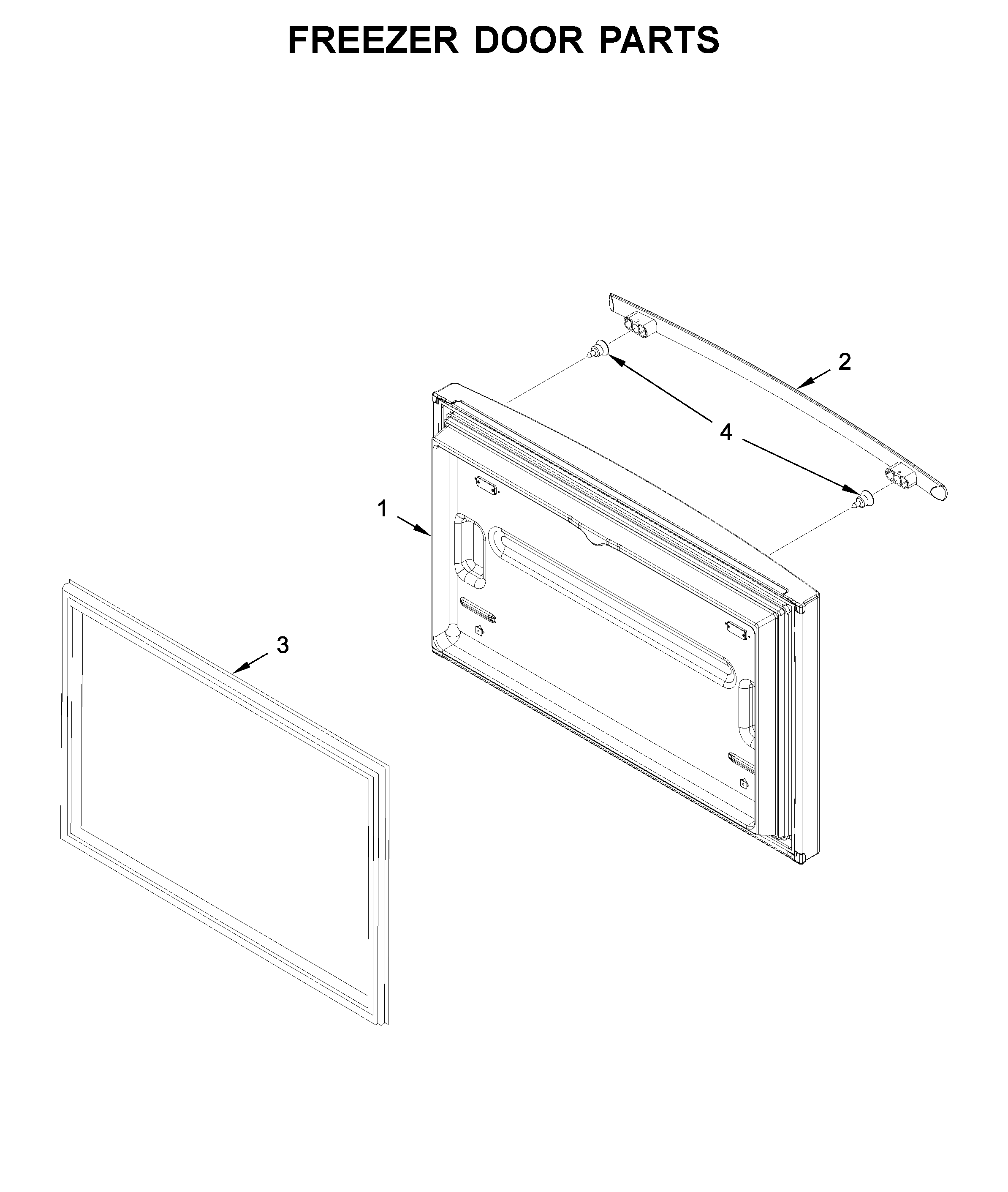 Freezer door parts