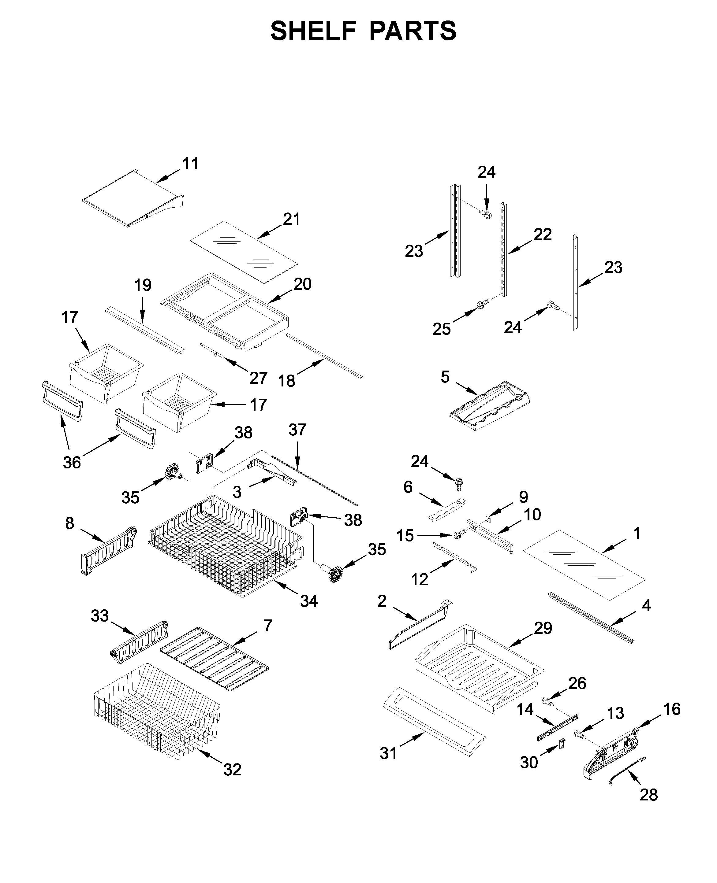 Shelf parts