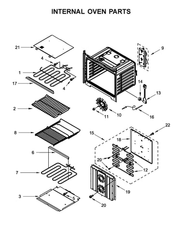 Internal oven parts