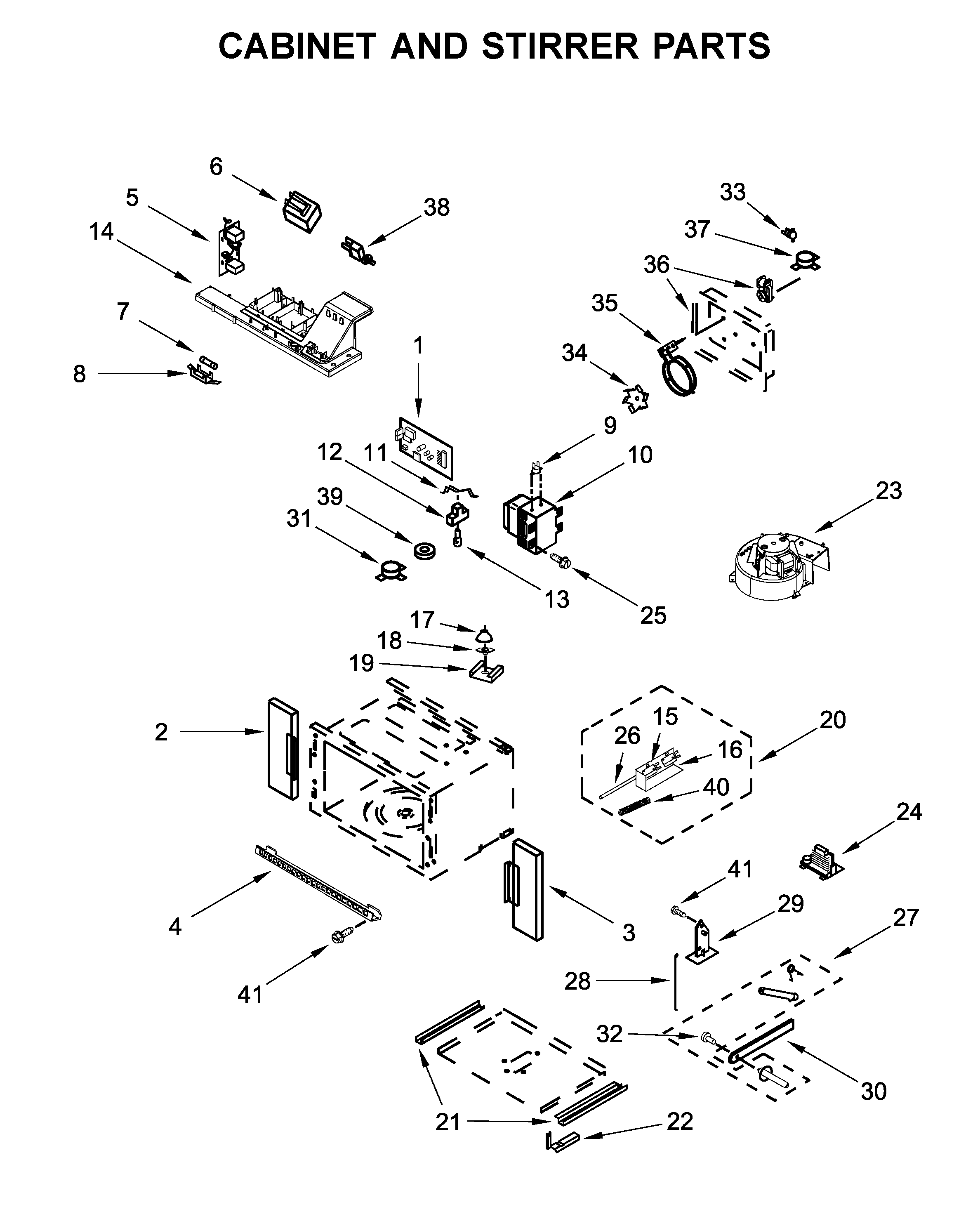 CABINET AND STIRRER PARTS