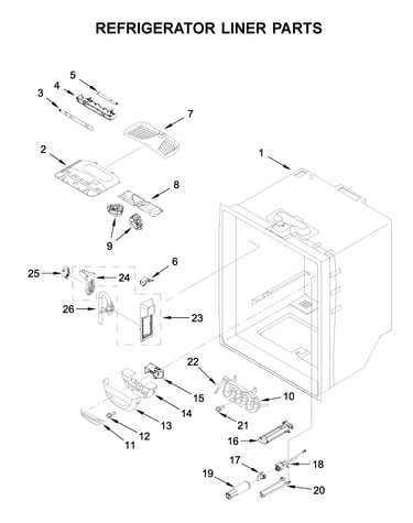 Refrigerator liner parts