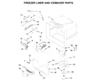 Jenn-Air JFC2290REP02 freezer liner and icemaker parts diagram