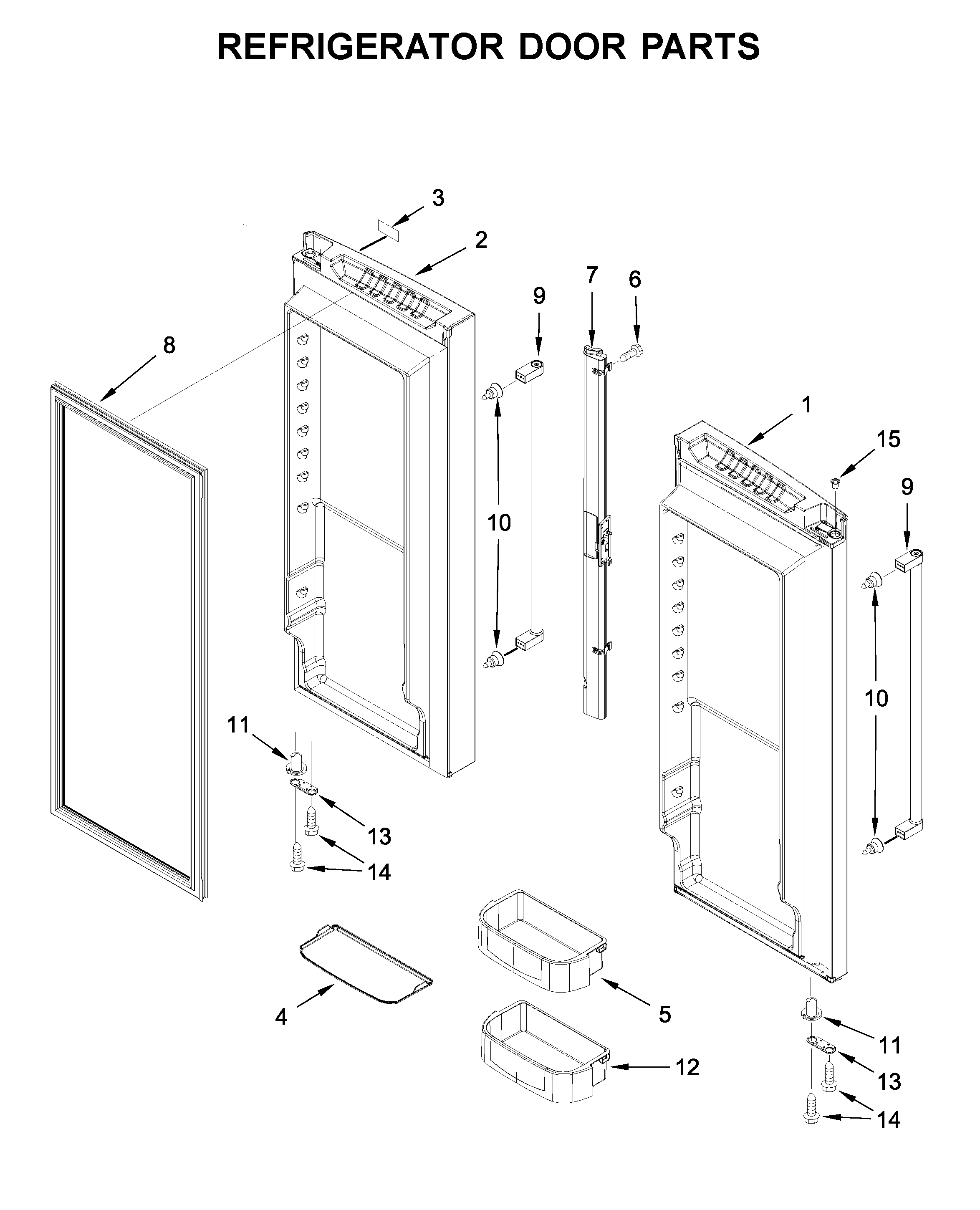 Refrigerator door parts