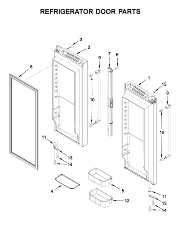 Refrigerator door parts