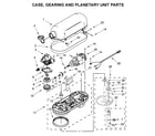 KitchenAid KP26M1XTG5 case, gearing and planetary unit parts diagram
