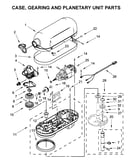 Case, gearing and planetary unit parts